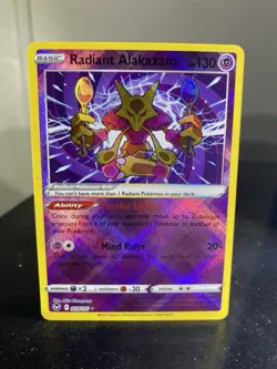Pokemon TCG Silver Tempest Radiant Alakazam Radiant Rare Holo 059/195 - Image 1