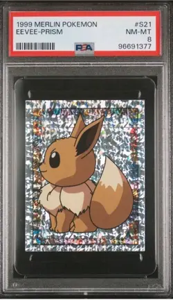 1999 MERLIN POKEMON #S21 EEVEE-PRISM 🔥 PSA Graded - Image 1