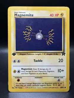 Pokemon TCG Magnemite Team Rocket 60/82 Regular 1st Edition Common - LP - Image 1