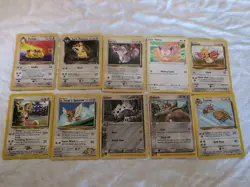 Pokemon 10 Pack Lot Normal Cards 2 E Readers , 1 Lt Surge, 1 Promo, Non Holo - Image 1
