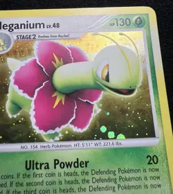 Meganium 13/123 Mysterious Treasures Holo Rare Pokemon Card TCG - NM/LP - Image 3