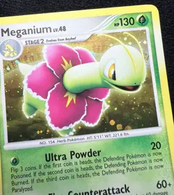Meganium 13/123 Mysterious Treasures Holo Rare Pokemon Card TCG - NM/LP - Image 4