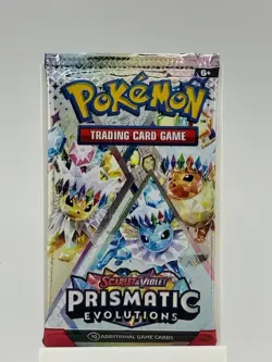 Pokemon TCG Scarlet & Violet Prismatic Evolutions Booster Pack - 10 Cards - Image 1