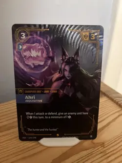 Ahri Inquisitive Riftbound League Of Legends Origins Foil Card OGN 119a/298 NM - Image 1