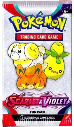 Pokemon Card - Scarlet & Violet - Fun Pack - 3 Cards - Factory Sealed - Image 1