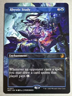 MTG / Rhystic Study / WOT / #71 / Regular (Anime Borderless) / Mythic / NM - Image 1