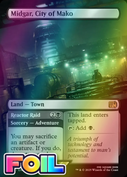 x1 Midgar City of Mako / Reactor Raid FOIL FIN Fantasy MTG 313 BORDERLESS 1x - Image 1