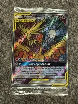 2019 Pokemon SM Black Star Promo Moltres Zapdos Articuno GX #SM210 Sealed - Image 1