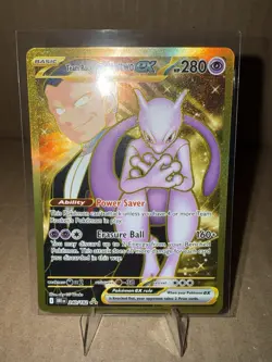 Pokemon Mewtwo EX Team Rockets 240/182 Gold Rare 2025 TCG Destined Rivals - Image 1