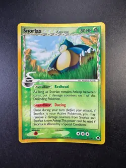 Snorlax Reverse Holo Rare EX Dragon Frontiers 2006 Pokemon TCG 10/101 - Image 1