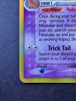 2006 POKEMON EX DRAGON FRONTIERS NINETALES REVERSE FOIL STAMPED 8/101 TCG - Image 4