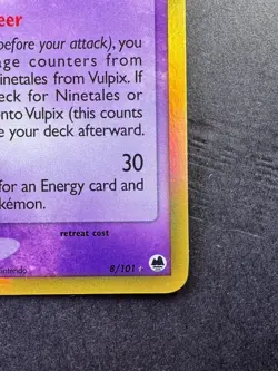 2006 POKEMON EX DRAGON FRONTIERS NINETALES REVERSE FOIL STAMPED 8/101 TCG - Image 5