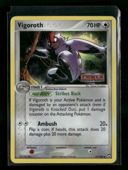 2007 Pokemon Vigoroth 41/108 Power Keepers Reverse Holo LP - Image 1