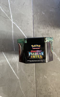 Pokemon TCG: Scarlet & Violet Paldean Fates Tin Great Tusk ex 4 Pack Tin Sealed - Image 2