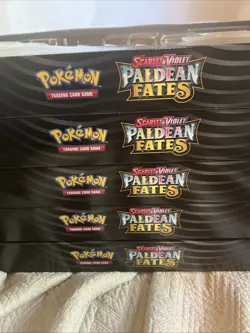 Lot of 5 Pokemon TCG Paldean Fates Great Tusk Iron Treads Ex Premium Collection - Image 1