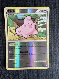 Pokemon TCG Cleffa Heartgold & Soulsilver 17/123 Reverse Holo Rare LP - Image 1
