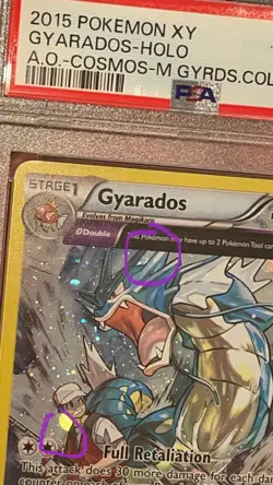 GYARADOS 21 XY Ancient Origins 2015 Cosmos Holo PSA 8 4 HD GALAXY SWIRLS Pokemon - Image 3