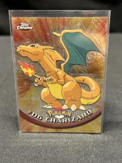 Pokemon Topps Chrome Charizard #06 Series 1 *LP 2000 TV Animation Edition - Image 1