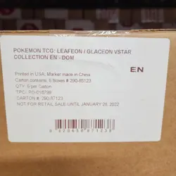 Pokemon TCG Glaceon Leafeon VSTAR Special Collection Case of 6 (3 sets) - Image 2