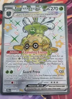 Pokemon TCG Forretress ex 212/091 - Paldean Fates Holo Shiny Ultra Rare NM - Image 1