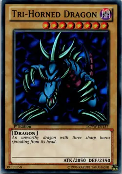 Yugioh Tri-Horned Dragon LCYW-EN157 1st Edition Super Rare NM - Image 1