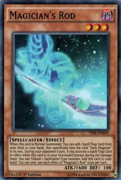 1x (LP) Magician's Rod - TDIL-EN019 - Super Rare - 1st Edition YuGiOh - Image 1