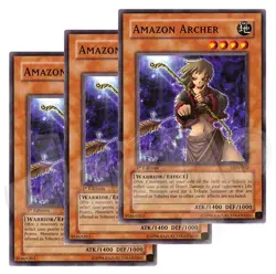 Yugioh - Amazon Archer x 3 - LON - 1st Edition NM - Plus Free Holographic Card - Image 1