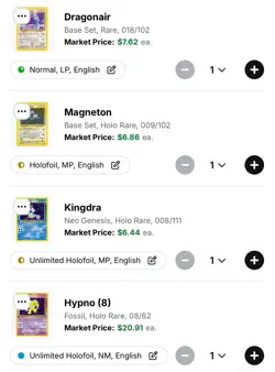 Vintage Pokemon TCG Cards - Lot #1/5 - Conditions listed in photo. - Image 3