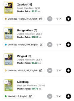 Vintage Pokemon TCG Cards - Lot #1/5 - Conditions listed in photo. - Image 4