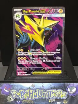 Pokemon Card Mega Manectric EX 158/132 Ultra Rare Mega Evolution Base Set NM - Image 1