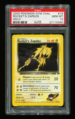 Rocket's Zapdos - 15/132 - Gym Challenge - Holo Rare - PSA 10 - Pokemon Card - Image 4