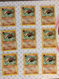Pokemon TCG Kabuto Fossil 1st Edition Common Card 50/62 Lot Of 9 - Image 1