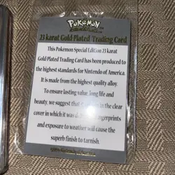 Pokemon Special Edition 23 karat Gold Plated Trading Card / #06 Charizard - Image 4