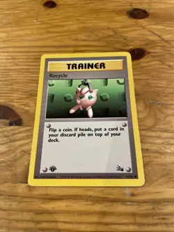 Recycle common unlimited 1st edition 61/62 Fossil set NM Pokemon card - Image 1