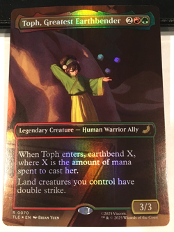 Toph, Greatest Earthbender (Borderless) FOIL Avatar: The Last Airbender MTG NM - Image 1
