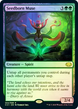 CC1 Foil SEEDBORN MUSE 1x Premium Commander Collection Green MTG - Image 1
