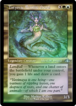 Tatyova, Benthic Druid 371 Retro Frame Dominaria Remastered Foil MTG Common - Image 1