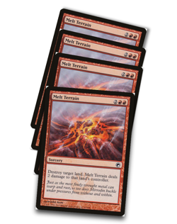 4x Melt Terrain Scars of Mirrodin Regular x4 - Playset NM - Magic MTG - Image 1