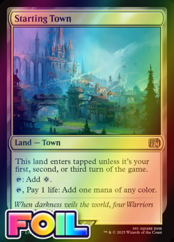 x1 Starting Town FOIL FIN Final Fantasy MTG 289 M/NM 1x - Image 1
