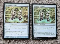 2x X2 Lightning Greaves Commander 257 LP-NM Magic Mtg - Image 1