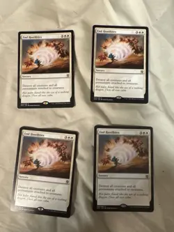 MTG End Hostilities - Playset (4x) - Khans of Tarkir - Rare - NM - Image 1