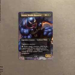 MTG Venom, Deadly Devourer SPE 0022 Regular Borderless Marvel Spider-Man Eternal - Image 1