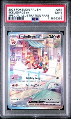 SKELEDIRGE EX #258 PSA 9 2023 Pokemon Paldea Evolved Special Illustration Rare - Image 1