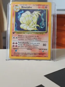 Carta Pokemon Ninetales 12/102 Holo 1 Prima Edizione Set Base WOTC Italiano - Image 2