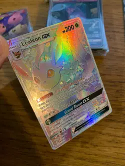 NM! Leafeon GX (157/156) Ultra Prism Secret Rare Rainbow Pokemon Card! FAST P&P! - Image 3
