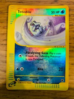 LP! Totodile (135/165) Reverse Holo Expedition Base Set Pokemon Card! FREE P&P! - Image 1
