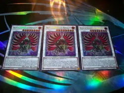 3x Black Winged Dragon Chibi Art 1st Edition Secret Rare L5DD-ENS03 Yu-Gi-Oh! - Image 1