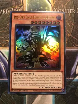 ** RED-EYES BLACK FULLMETAL DRAGON ** 1ST EDITION ULTRA RARE ROTA-EN005 YUGIOH! - Image 1
