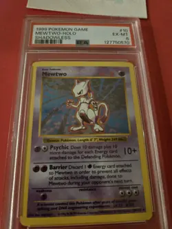 Mewtwo - 10/102 - Shadowless Holo Rare Base Set 1999 - Pokemon Card - PSA 6 - Image 3