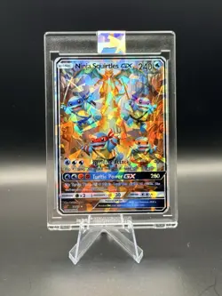 2023 Pokemon Ninja Squirtles GX Charizard Edge to Edge Fractal Glass ART CARD! - Image 1